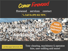 Tablet Screenshot of comerfirewood.co.nz